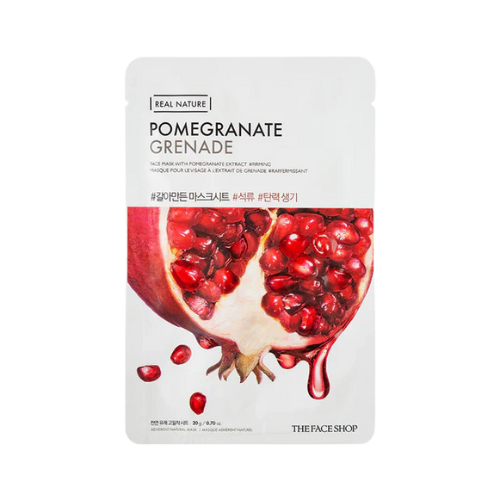 THE FACE SHOP - REAL NATURE FACE MASK WITH POMEGRANATE EXTRACT