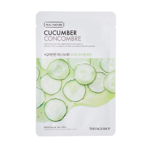 THE FACE SHOP - REAL NATURE FACE MASK WITH CUCUMBER EXTRACT