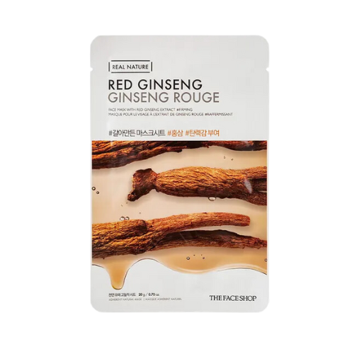 THE FACE SHOP - REAL NATURE FACE MASK WITH RED GINSENG EXTRACT