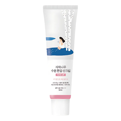 ROUND LAB – Crème Solaire Éclat Hydratante à la Sève de Bouleau SPF 50+ PA++++
