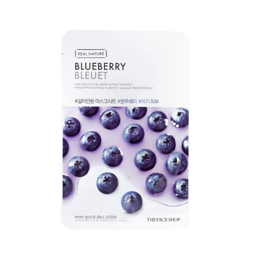 THE FACE SHOP - REAL NATURE FACE MASK WITH BLUEBERRY EXTRACT